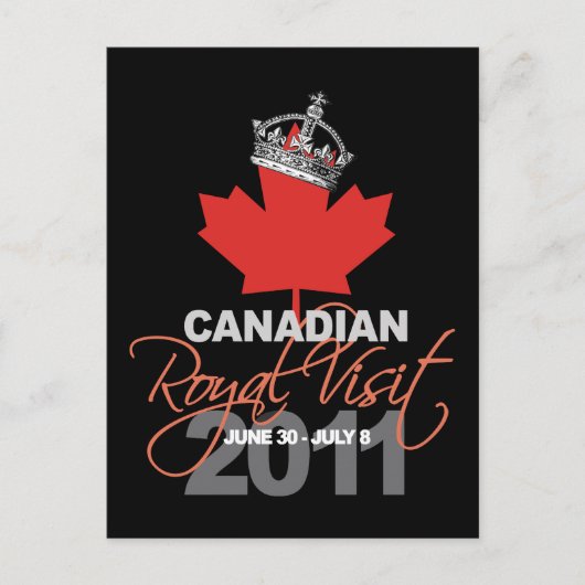 Canadees koninklijk bezoek - William & Kate bruilo Briefkaart (Voorkant)