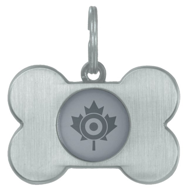 Canadees Label Maple Leaf Roundel Mod Huisdieren Naamplaatje (voorkant)