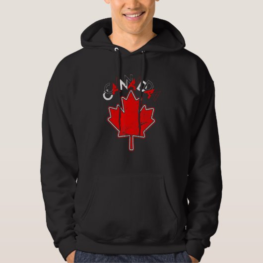Canadees land Maple Leaf Canada 1 Hoodie (Voorkant)
