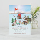 Canadees landschap | Canada Day BBQ Party Kaart (Staand voorkant)