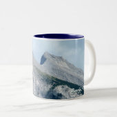 Canadees landschap Cups Banff Rocky Mountains Tweekleurige Koffiemok (Voorkant rechts)