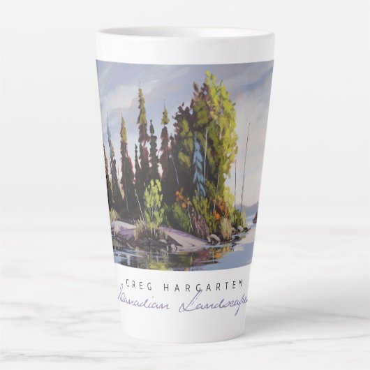 Canadees landschap: Rest Stop Latté Cup Latte Mok (Voorkant)