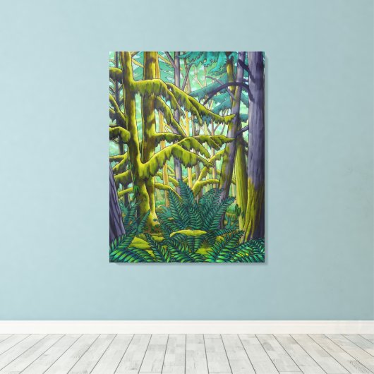 Canadees Landschap Schilderen Bos Canvas Print (Insitu (Houten vloer))