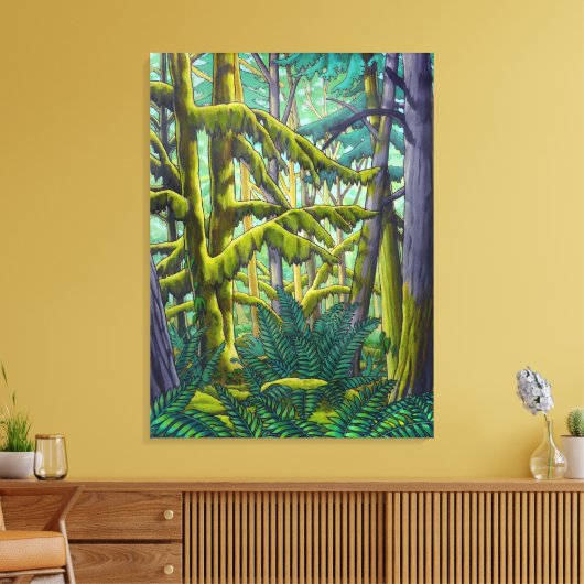 Canadees Landschap Schilderen Bos Canvas Print (Insitu (Woonkamer))