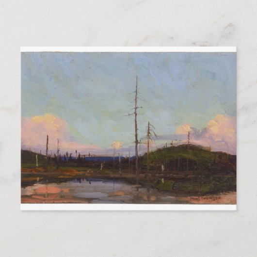  Canadees landschap Tom Thomson Art Evening Briefkaart (Voorkant)