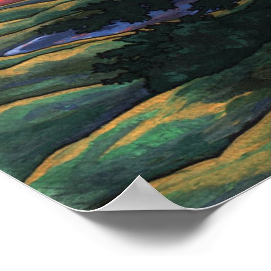 Canadees landschapsschilderend Arctisch Sunset Pos Poster (Hoek)