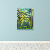 Canadees landschapsschilderij Print W. Coast Fores (Insitu (Houten vloer))