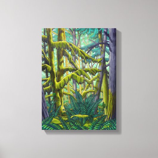 Canadees landschapsschilderij Print W. Coast Fores (Voorkant)