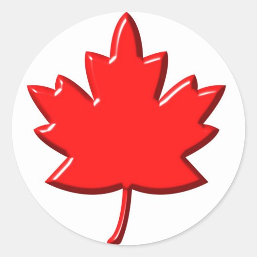 Canadees lef ronde sticker (Voorkant)