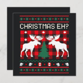 Canadees lelijk kersttrui ontwerp feestdagenkaart (Voorkant / Achterkant)