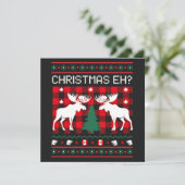 Canadees lelijk kersttrui ontwerp feestdagenkaart (Staand voorkant)