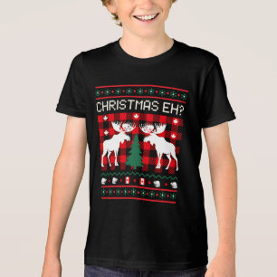 Canadees lelijk kersttrui ontwerp Tri-Blend shirt