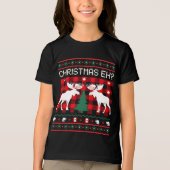 Canadees lelijk kersttrui ontwerp Tri-Blend shirt (Voorkant)