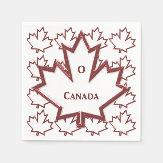 Canadees maanbladpapier servetten (Voorkant)