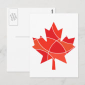 Canadees maapelblad briefkaart (Voorkant / Achterkant)