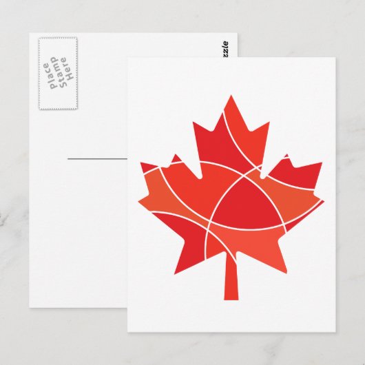Canadees maapelblad briefkaart (Voorkant / Achterkant)