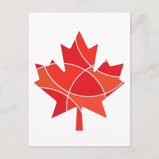 Canadees maapelblad briefkaart (Voorkant)