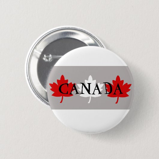 Canadees maapelblad ronde button 5,7 cm (Voorkant /achterkant)