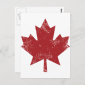 Canadees mapelleder (onderdruk) briefkaart (Voorkant / Achterkant)
