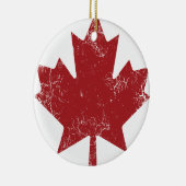 Canadees mapelleder (onderdruk) keramisch ornament (Rechts)
