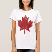 Canadees mapelleder (onderdruk) t-shirt (Voorkant)