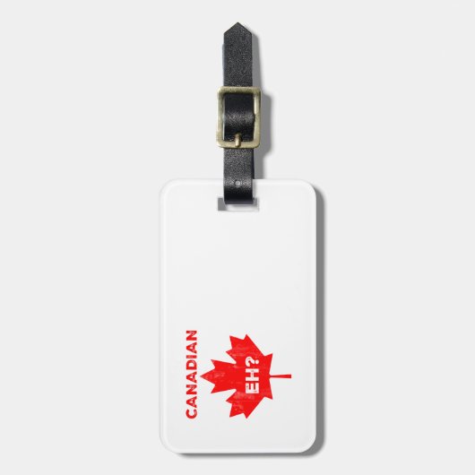 Canadees? Maple Leaf Bagagelabel (Voorkant verticaal)