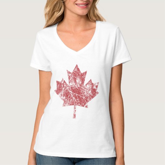 Canadees maple Leaf Grunge Style CANADA T-shirt (Voorkant)