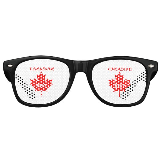Canadees? Maple Leaf Retro Zonnebril (Voorkant)