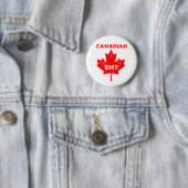 Canadees? Maple Leaf Ronde Button 5,7 Cm (In situ)