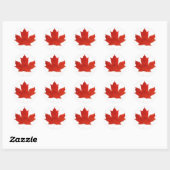 Canadees... Maple Leaf Ronde Sticker (Vel)