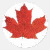 Canadees... Maple Leaf Ronde Sticker (Voorkant)
