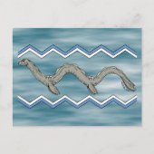 Canadees meer monster en zigzags briefkaart (Voorkant)