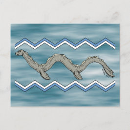 Canadees meer monster en zigzags briefkaart