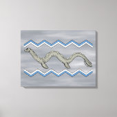 Canadees meer monster en zigzags canvas afdruk (Voorkant)