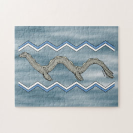 Canadees meer monster en zigzags legpuzzel