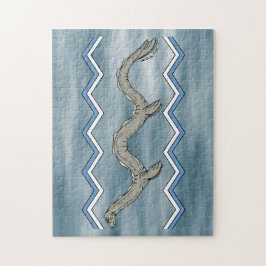 Canadees meer monster en zigzags legpuzzel