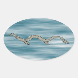 Canadees meer monster ovale sticker
