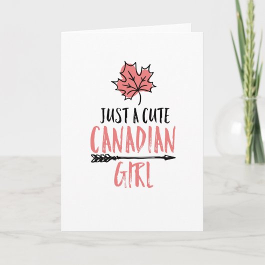 Canadees meisje Canada Gift Kaart (Voorkant)