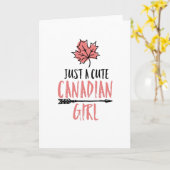 Canadees meisje Canada Gift Kaart (Gele Bloem)