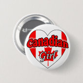 Canadees meisje ronde button 5,7 cm (Voorkant /achterkant)
