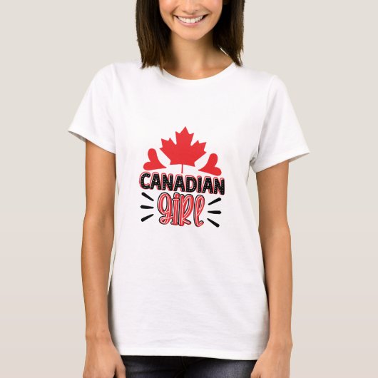 Canadees meisje t-shirt (Voorkant)