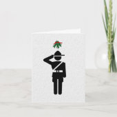 Canadees mountie-pictogram en Mistletoe-kerstKaart Kaart (Voorkant)