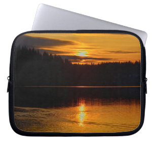 Canadees Natuur Landschap Caribomeer Laptop Sleeve