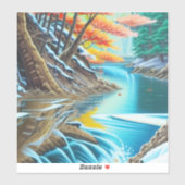 Canadees Natuur olieverf dat het sluimerende lands Sticker (Vel)