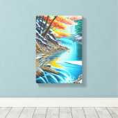 Canadees Natuur olieverf - verbluffend landschap Canvas Afdruk (Insitu (Houten vloer))