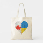 Canadees Oekraïens vlaghart Canada Oekraïne Tote Bag (Achterkant)