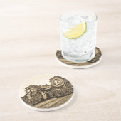 Canadees onderdaan 3461 en 3501 - Twins Zandsteen Onderzetter (Zijkant)