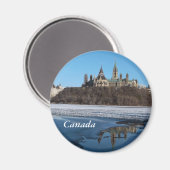 Canadees parlement Uitzicht van Ottawa Magneet (Voorkant / Achterkant)