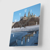 Canadees parlement Uitzicht van Ottawa Vierkante Klok (Hoek)