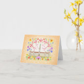 Canadees parlementsgebouw met Snowbirds Folk Art Kaart (Gele Bloem)